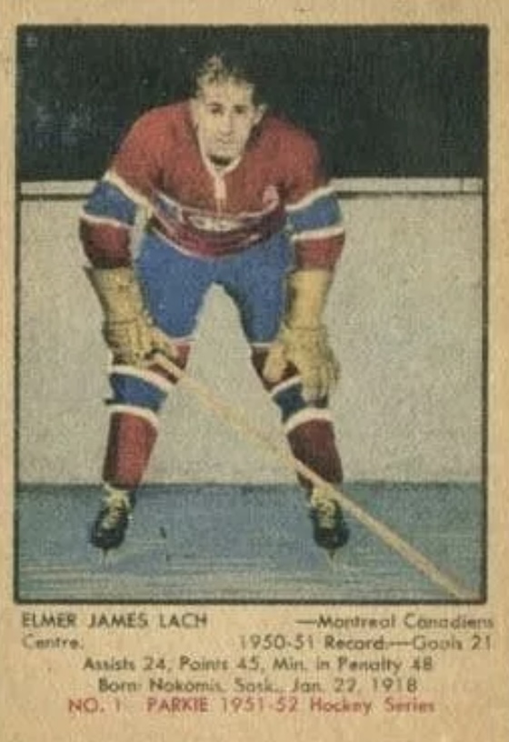 Elmer Lach 1951-1952 Parkhurst
